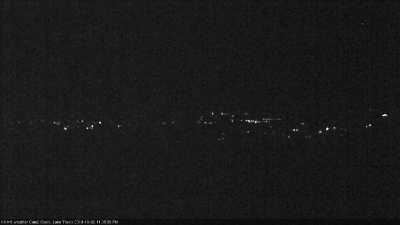 Lake Travis webcam, October 2, 2019 10:10 PM CT