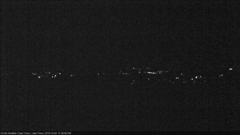 Lake Travis webcam, October 2, 2019 10:30 PM CT