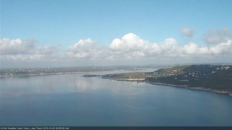 Lake Travis webcam, October 3, 2019 9:00 AM CT