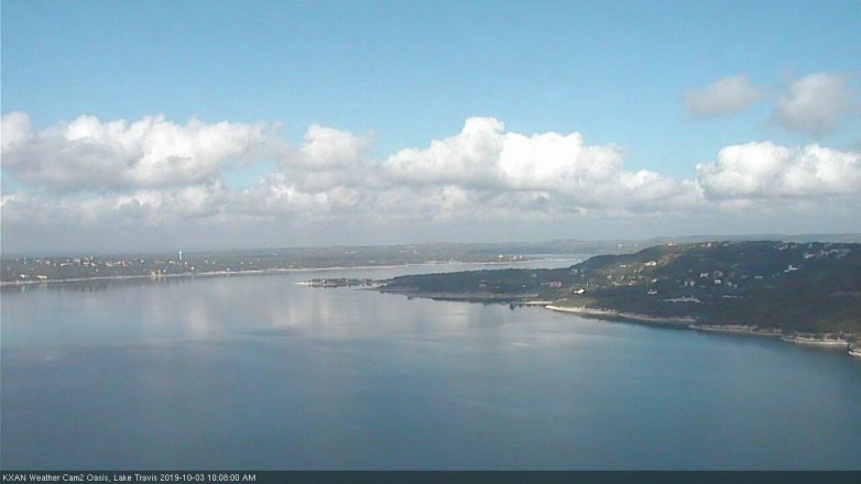 Lake Travis webcam, October 3, 2019 9:10 AM CT