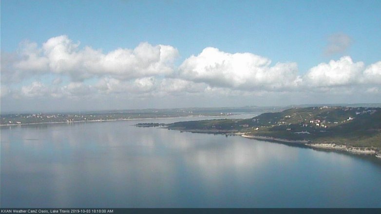 Lake Travis webcam, October 3, 2019 9:20 AM CT