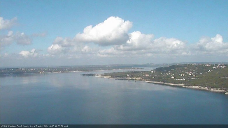 Lake Travis webcam, October 3, 2019 9:35 AM CT