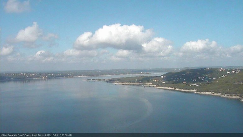Lake Travis webcam, October 3, 2019 9:40 AM CT