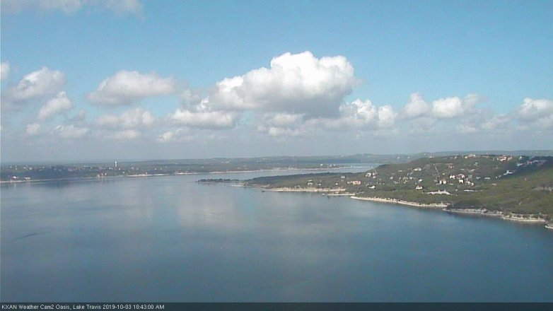 Lake Travis webcam, October 3, 2019 9:45 AM CT