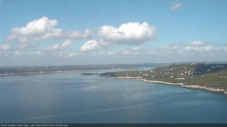 Lake Travis webcam, October 3, 2019 9:55 AM CT