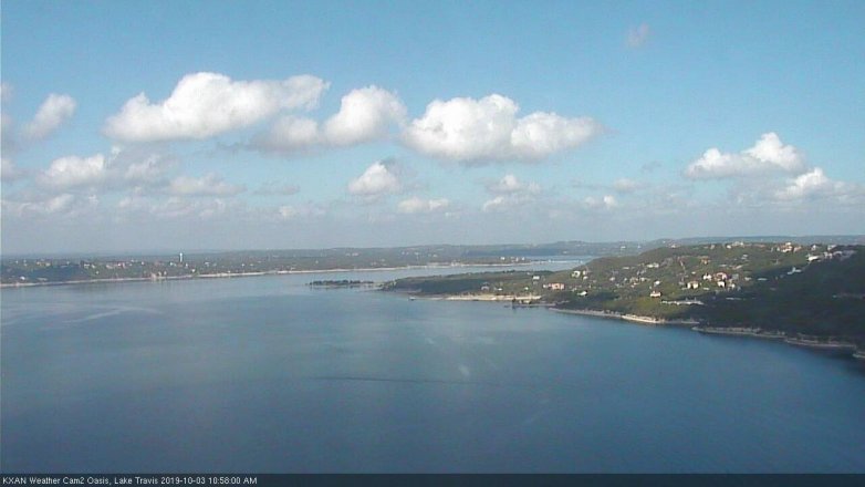 Lake Travis webcam, October 3, 2019 10:00 AM CT