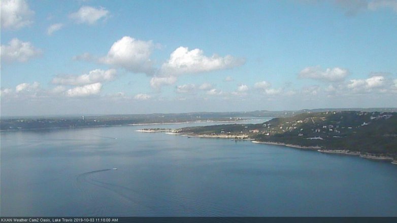 Lake Travis webcam, October 3, 2019 10:20 AM CT