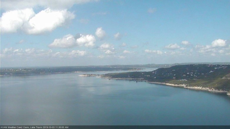 Lake Travis webcam, October 3, 2019 10:40 AM CT