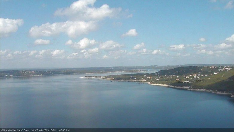 Lake Travis webcam, October 3, 2019 10:45 AM CT
