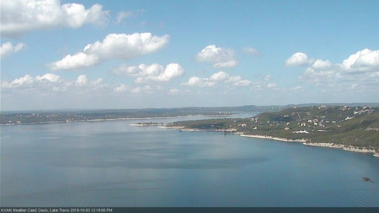 Lake Travis webcam, October 3, 2019 11:20 AM CT