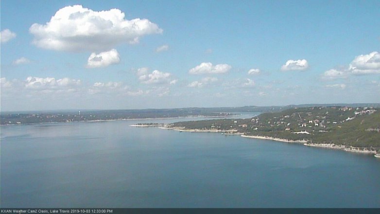 Lake Travis webcam, October 3, 2019 11:35 AM CT