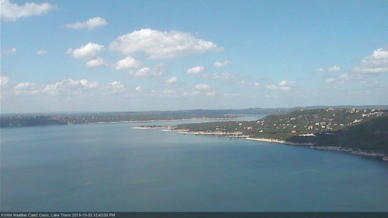 Lake Travis webcam, October 3, 2019 11:45 AM CT