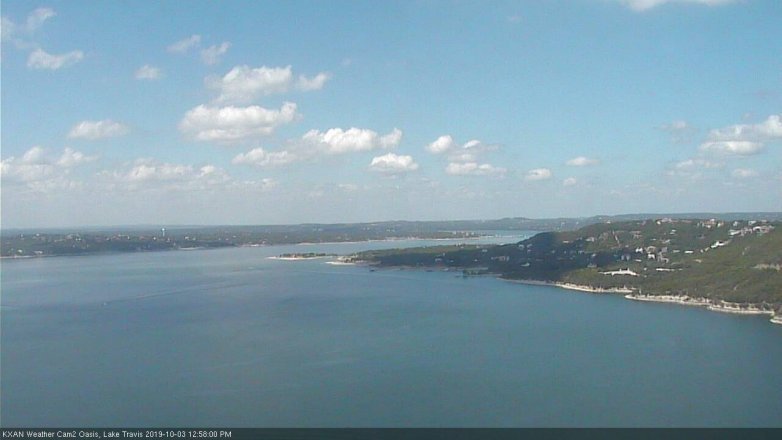 Lake Travis webcam, October 3, 2019 12:00 PM CT
