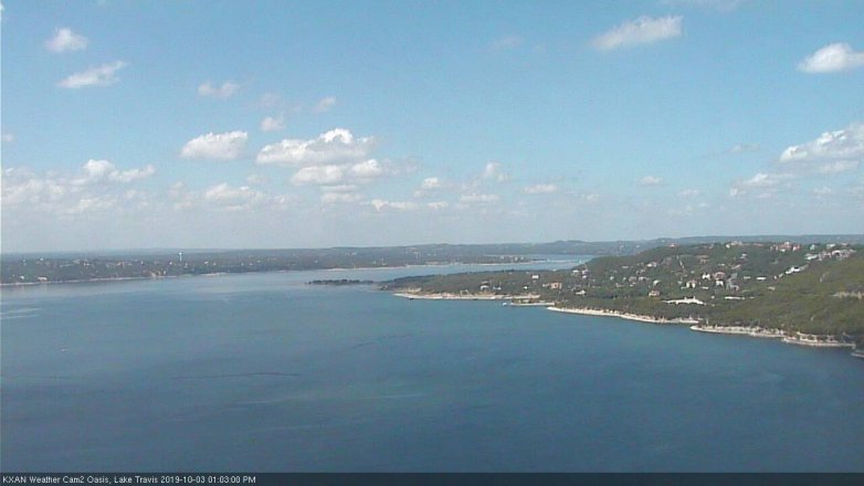 Lake Travis webcam, October 3, 2019 12:05 PM CT