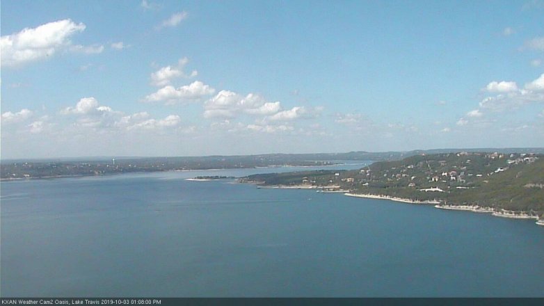 Lake Travis webcam, October 3, 2019 12:10 PM CT