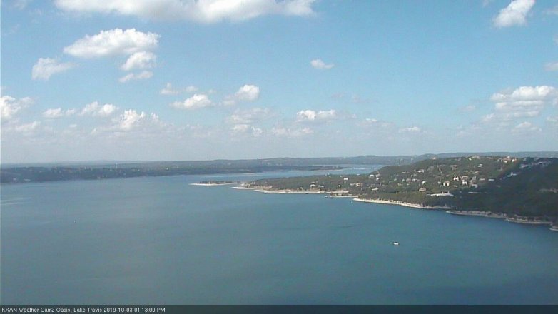 Lake Travis webcam, October 3, 2019 12:15 PM CT