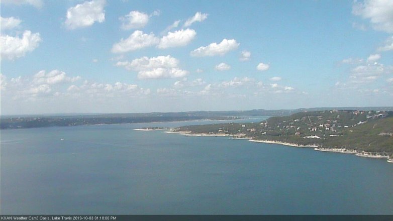 Lake Travis webcam, October 3, 2019 12:20 PM CT