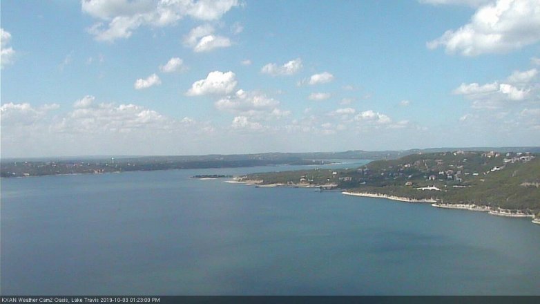 Lake Travis webcam, October 3, 2019 12:25 PM CT