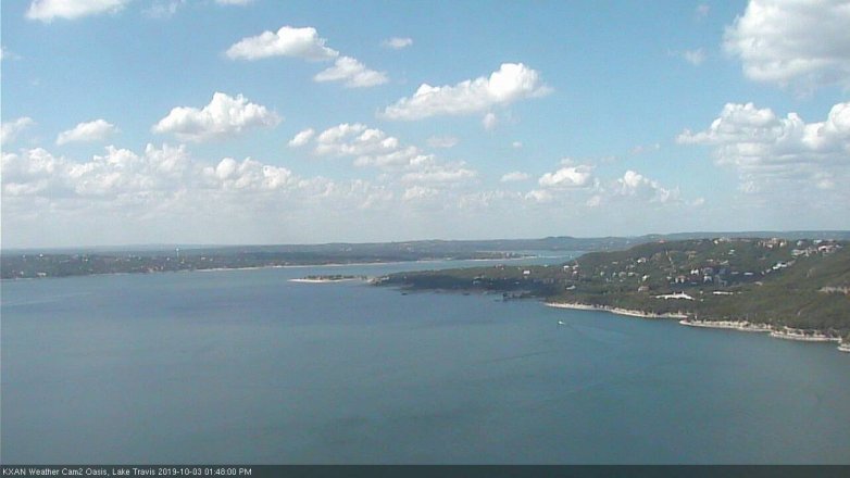 Lake Travis webcam, October 3, 2019 12:50 PM CT