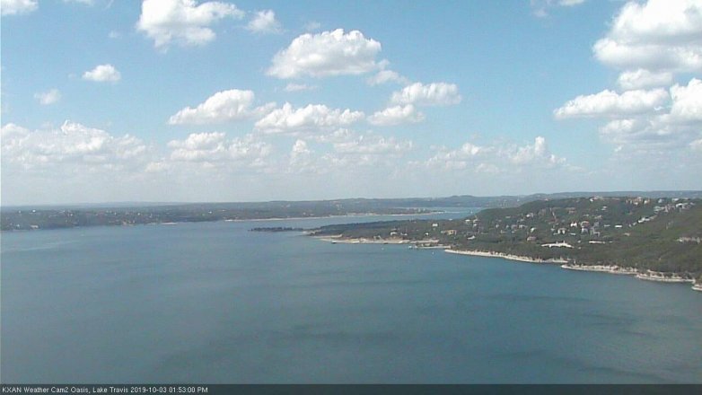 Lake Travis webcam, October 3, 2019 12:55 PM CT