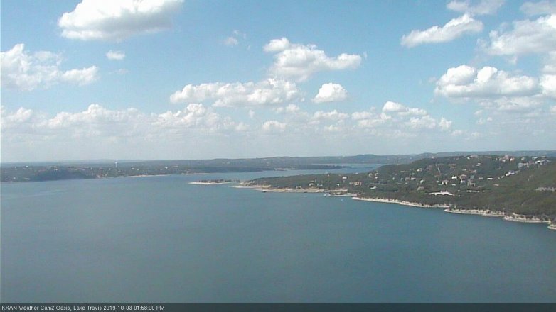Lake Travis webcam, October 3, 2019 1:00 PM CT