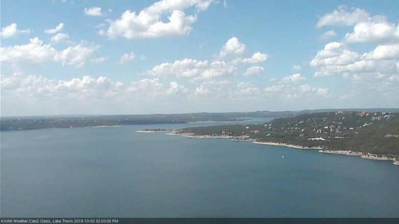 Lake Travis webcam, October 3, 2019 1:05 PM CT