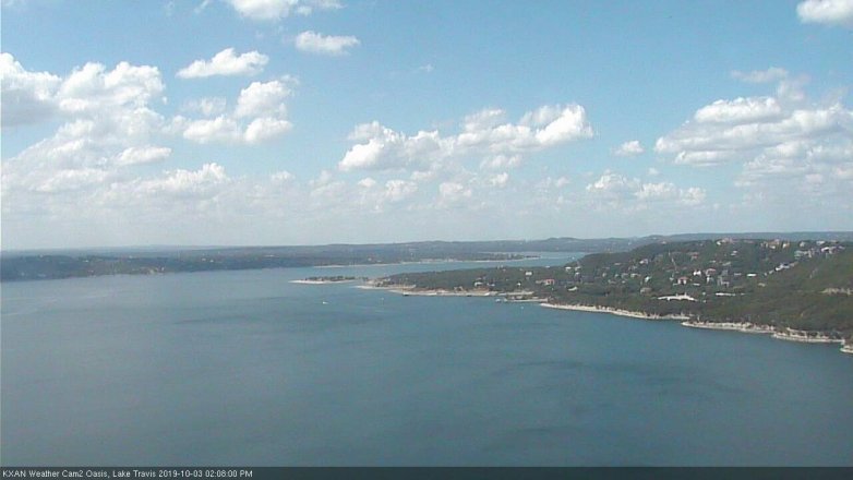 Lake Travis webcam, October 3, 2019 1:10 PM CT
