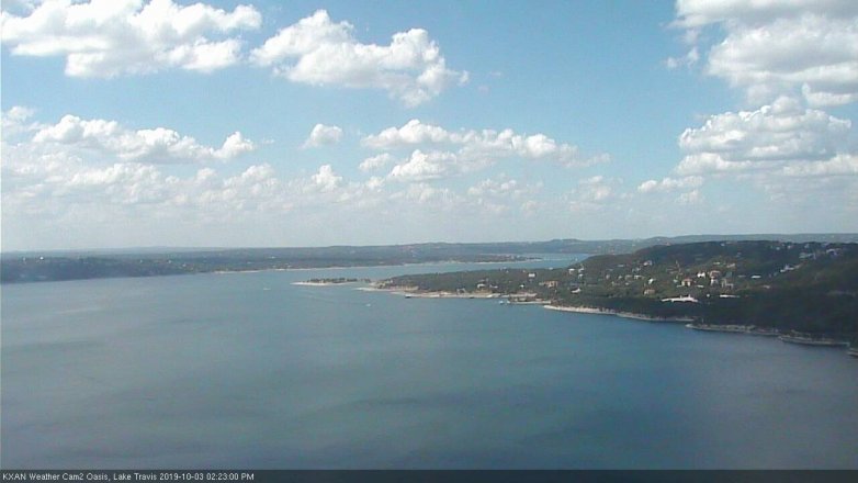 Lake Travis webcam, October 3, 2019 1:25 PM CT