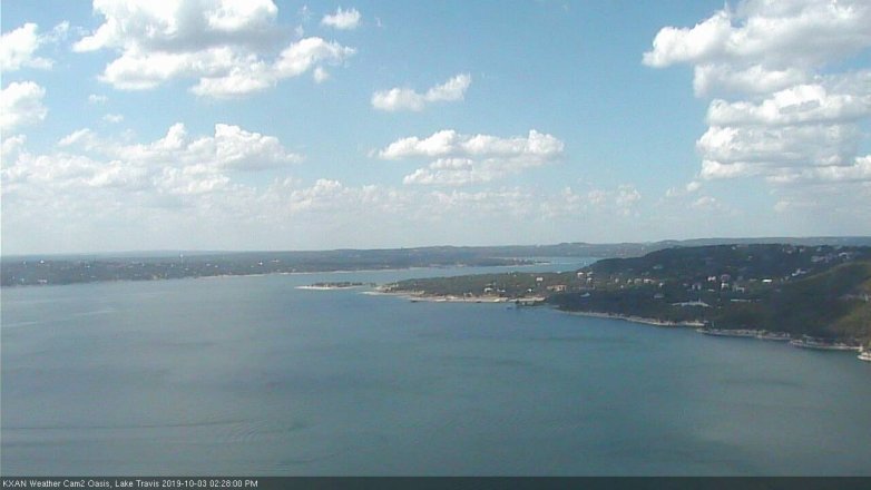 Lake Travis webcam, October 3, 2019 1:30 PM CT