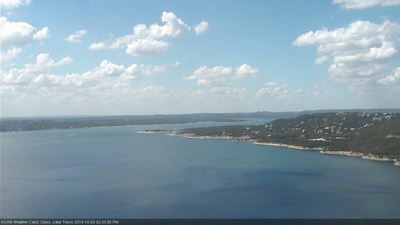 Lake Travis webcam, October 3, 2019 1:35 PM CT