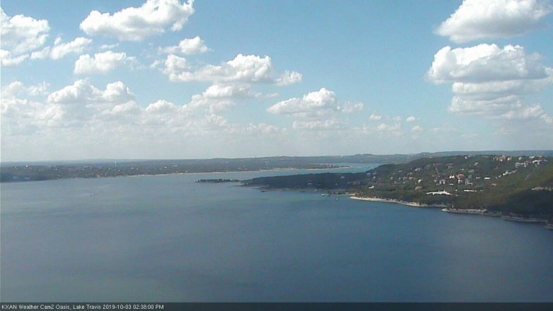 Lake Travis webcam, October 3, 2019 1:40 PM CT