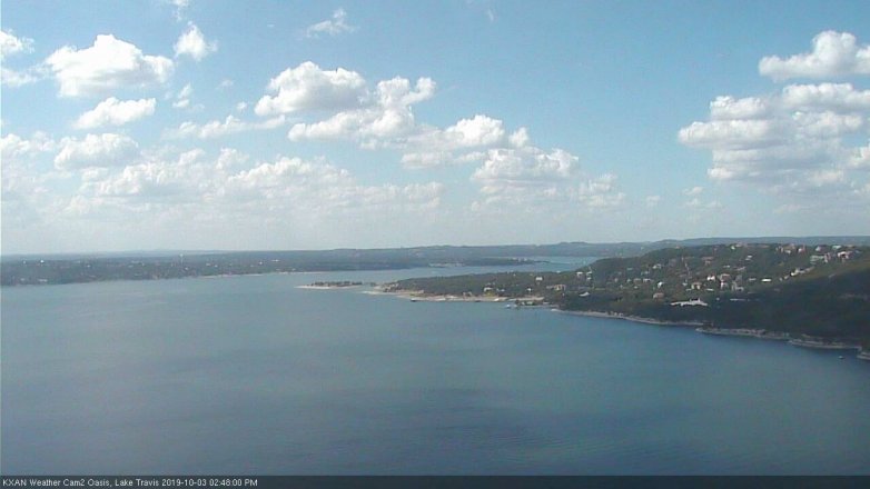 Lake Travis webcam, October 3, 2019 1:50 PM CT