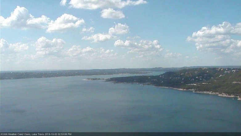 Lake Travis webcam, October 3, 2019 1:55 PM CT