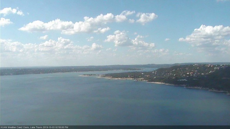Lake Travis webcam, October 3, 2019 2:00 PM CT
