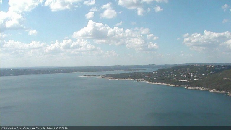 Lake Travis webcam, October 3, 2019 2:10 PM CT