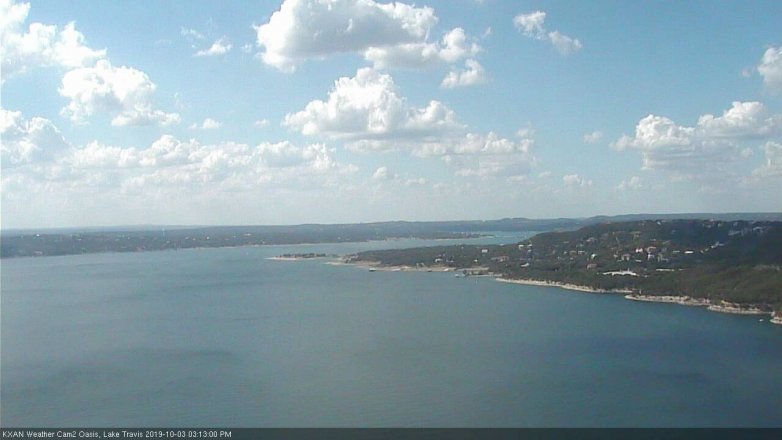Lake Travis webcam, October 3, 2019 2:15 PM CT
