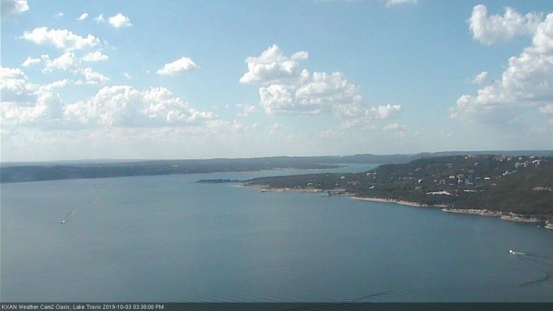 Lake Travis webcam, October 3, 2019 2:40 PM CT