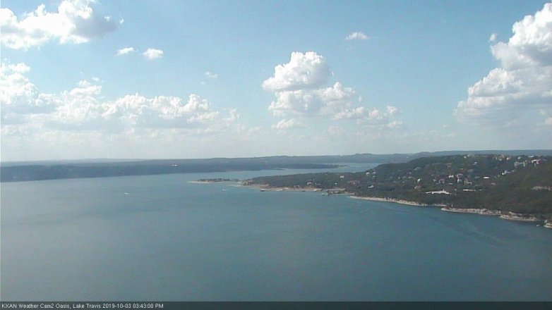 Lake Travis webcam, October 3, 2019 2:45 PM CT
