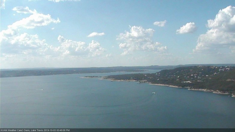 Lake Travis webcam, October 3, 2019 2:50 PM CT