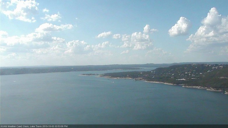 Lake Travis webcam, October 3, 2019 2:55 PM CT