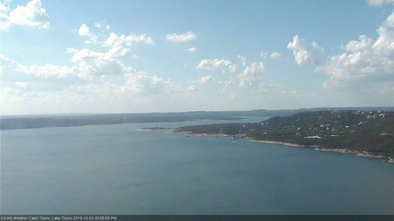 Lake Travis webcam, October 3, 2019 3:00 PM CT