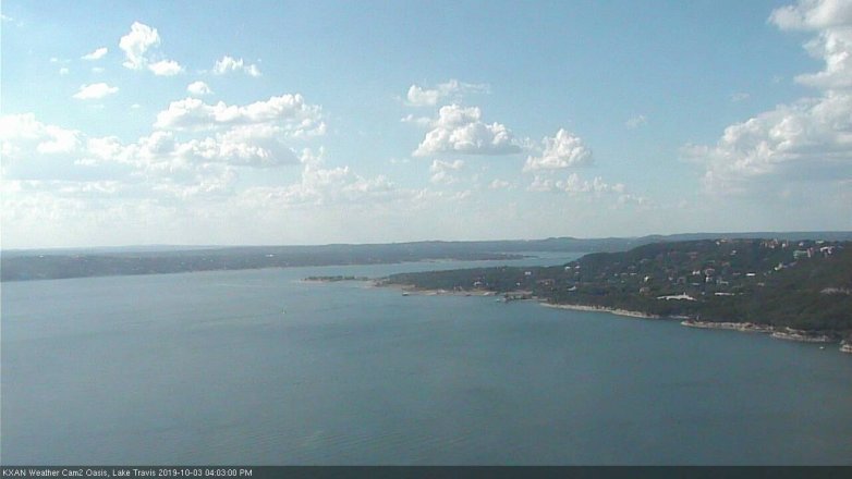 Lake Travis webcam, October 3, 2019 3:05 PM CT