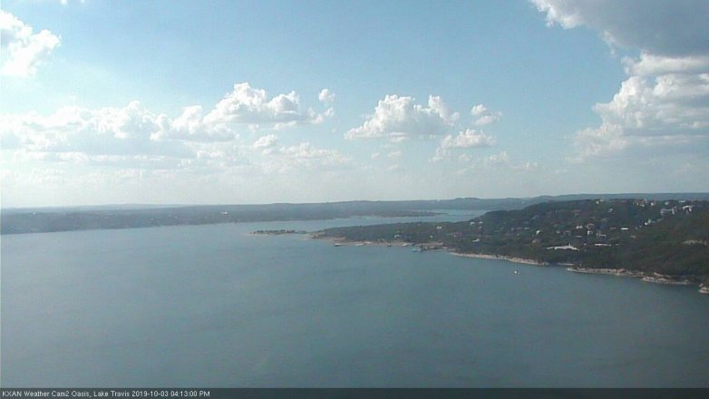 Lake Travis webcam, October 3, 2019 3:15 PM CT