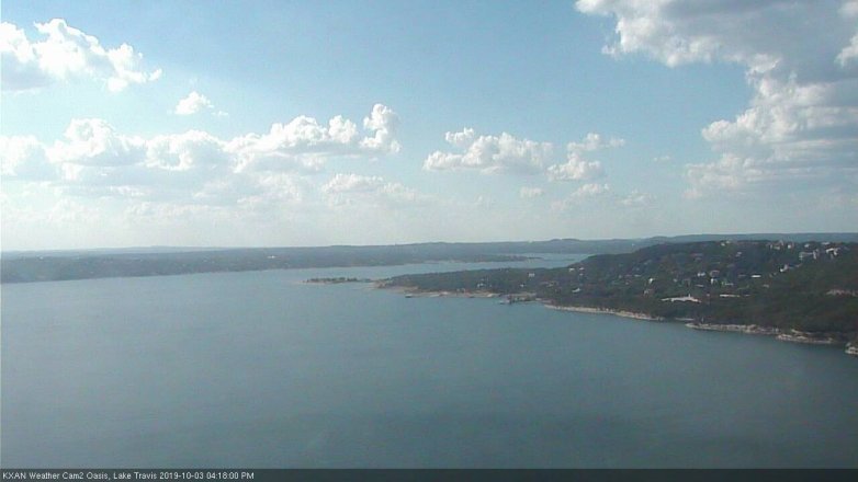 Lake Travis webcam, October 3, 2019 3:20 PM CT