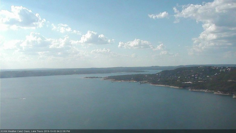 Lake Travis webcam, October 3, 2019 3:25 PM CT