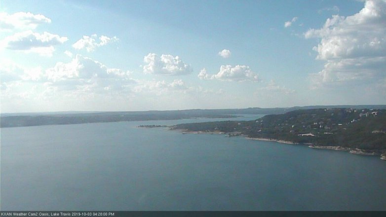 Lake Travis webcam, October 3, 2019 3:30 PM CT