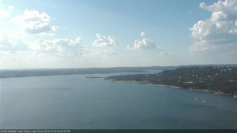 Lake Travis webcam, October 3, 2019 3:35 PM CT