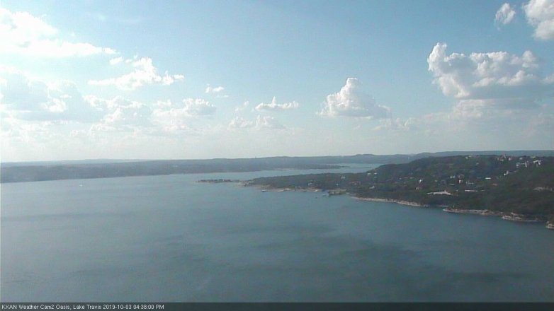 Lake Travis webcam, October 3, 2019 3:40 PM CT