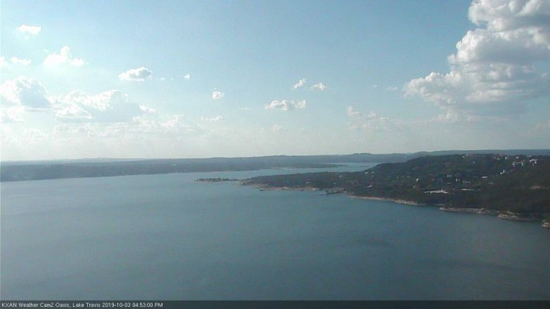 Lake Travis webcam, October 3, 2019 3:55 PM CT