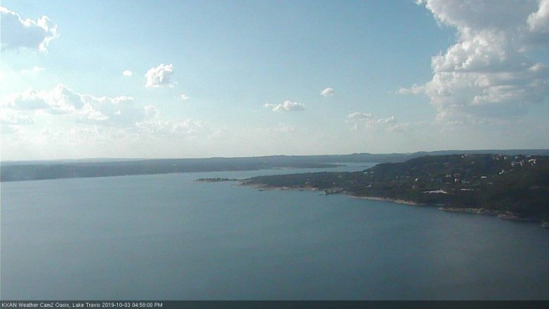 Lake Travis webcam, October 3, 2019 4:00 PM CT